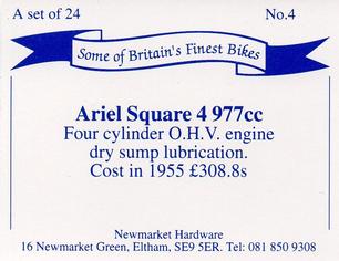 1993 Newmarket Hardware Some of Britain's Finest Bikes #4 Ariel Square 4 977cc Back