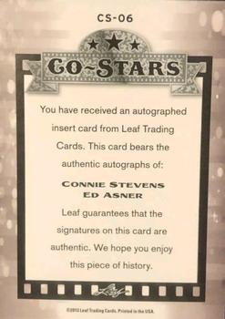 2013 Leaf Pop Century - Co-Stars Dual Autographs #CS-06 Connie Stevens / Ed Asner Back