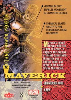 2018 Fleer Ultra X-Men - Silver Foil #8 Maverick Back