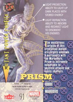 2018 Fleer Ultra X-Men - Silver Foil #91 Prism Back