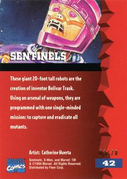 2018 Fleer Ultra X-Men - Buybacks 1995 #42 Sentinels Back