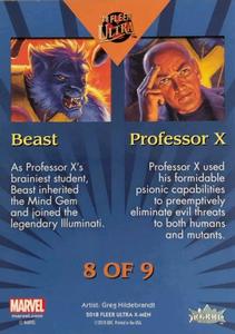 2018 Fleer Ultra X-Men - Connected Images 3x3 #8 Beast / Professor X Back