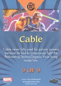 2018 Fleer Ultra X-Men - Connected Images 3x3 #9 Cable Back