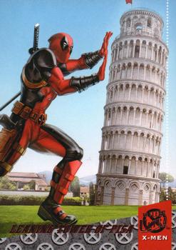 2018 Fleer Ultra X-Men - Deadpool Around the World #DAW8 Leaning Tower of Pisa Front