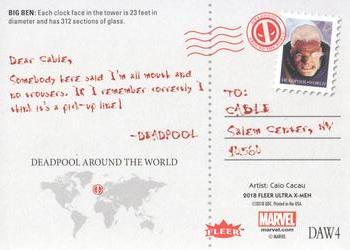 2018 Fleer Ultra X-Men - Deadpool Around the World Silver Foil #DAW4 Big Ben Back