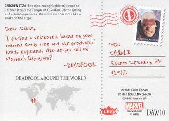 2018 Fleer Ultra X-Men - Deadpool Around the World Silver Foil #DAW10 Chichen Itza Back