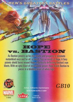 2018 Fleer Ultra X-Men - Greatest Battles #GB10 Hope vs. Bastion Back