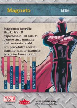 2018 Fleer Ultra X-Men - Metal Blasters #MB6 Magneto Back