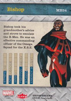 2018 Fleer Ultra X-Men - Metal Blasters #MB34 Bishop Back