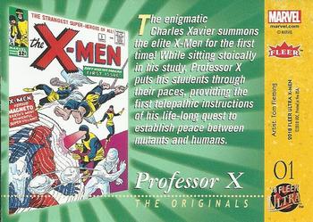 2018 Fleer Ultra X-Men - The Originals #O1 Professor X Back