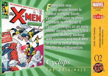 2018 Fleer Ultra X-Men - The Originals #O2 Cyclops Back