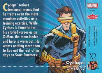 2018 Fleer Ultra X-Men - X-Men '92 #X2 Cyclops Back