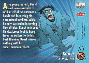 2018 Fleer Ultra X-Men - X-Men '92 #X6 Beast Back