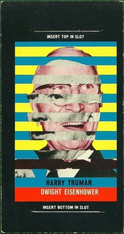 1965 Topps Push Pull #32 Dwight Eisenhower / Harry Truman Front