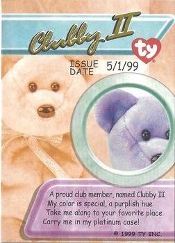 1999 Ty Beanie Babies III - Limited Edition #NNO Clubby II Back