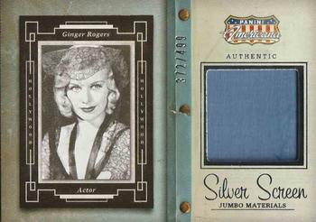 2015 Panini Americana - Silver Screen Jumbo Materials #SJ-GRO Ginger Rogers Front