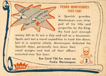 1961 Fleer Pirates Bold (R730-4) #3 Pedro Montasques Back