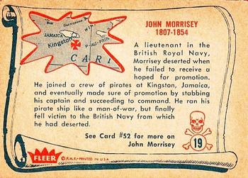 1961 Fleer Pirates Bold (R730-4) #19 John Morrisey Back