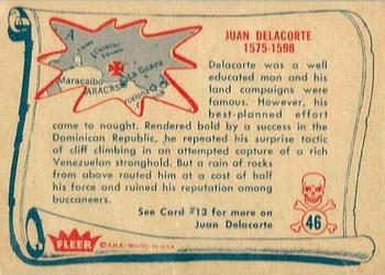 1961 Fleer Pirates Bold (R730-4) #46 Juan Delacorte Back