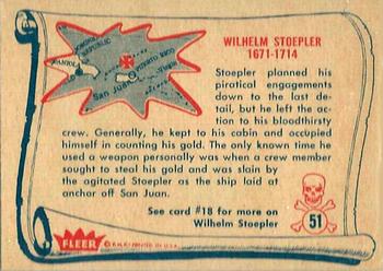 1961 Fleer Pirates Bold (R730-4) #51 Wilhelm Stoepler Back