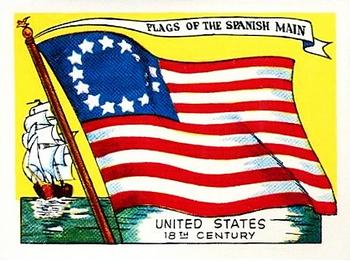 1961 Fleer Pirates Bold (R730-4) - Flags of the Spanish Main Stickers (R732-1) #18 United States Front