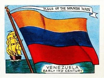 1961 Fleer Pirates Bold (R730-4) - Flags of the Spanish Main Stickers (R732-1) #21 Venezuela Front