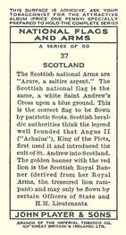1936 Player's National Flags and Arms #37 Scotland Back