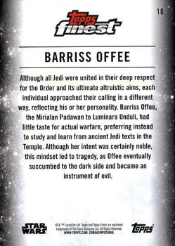 2018 Topps Finest Star Wars #10 Barriss Offee Back
