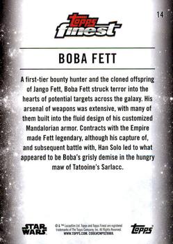 2018 Topps Finest Star Wars #14 Boba Fett Back