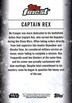 2018 Topps Finest Star Wars #19 Captain Rex Back