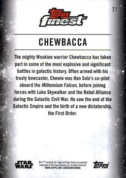 2018 Topps Finest Star Wars #21 Chewbacca Back