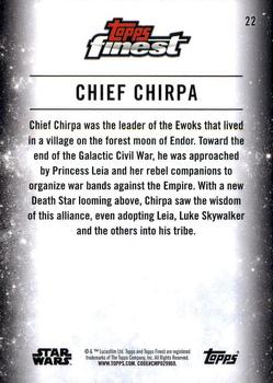 2018 Topps Finest Star Wars #22 Chief Chirpa Back