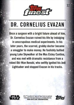 2018 Topps Finest Star Wars #32 Dr. Cornelius Evazan Back