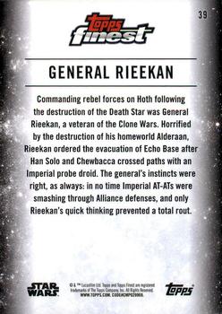 2018 Topps Finest Star Wars #39 General Rieekan Back