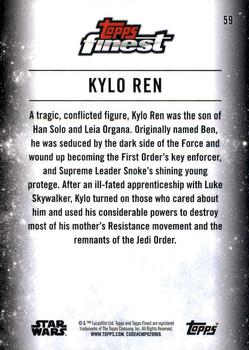 2018 Topps Finest Star Wars #59 Kylo Ren Back