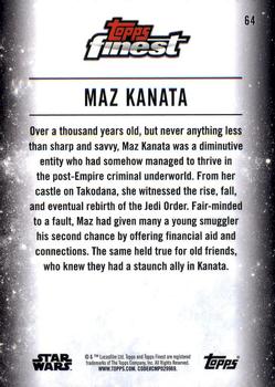 2018 Topps Finest Star Wars #64 Maz Kanata Back