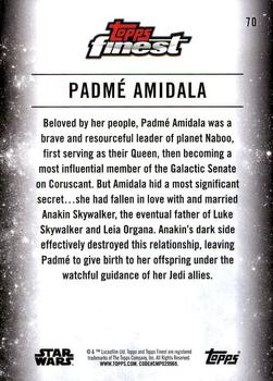 2018 Topps Finest Star Wars #70 Padmé Amidala Back