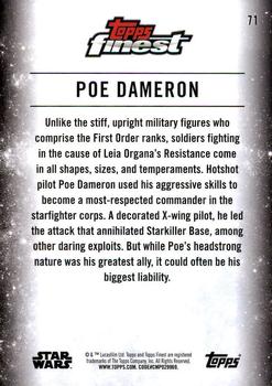 2018 Topps Finest Star Wars #71 Poe Dameron Back