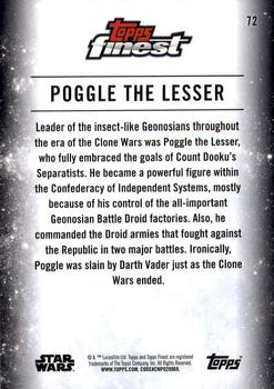 2018 Topps Finest Star Wars #72 Poggle the Lesser Back