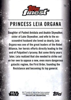 2018 Topps Finest Star Wars #75 Princess Leia Organa Back