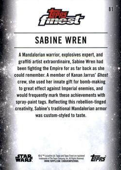 2018 Topps Finest Star Wars #81 Sabine Wren Back