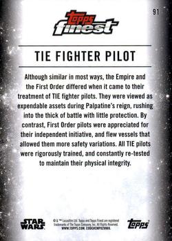 2018 Topps Finest Star Wars #91 TIE Fighter Pilot Back