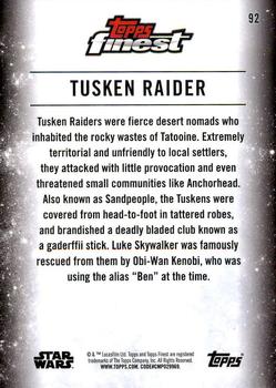 2018 Topps Finest Star Wars #92 Tusken Raider Back