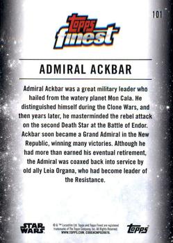 2018 Topps Finest Star Wars #101 Admiral Ackbar Back