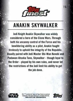 2018 Topps Finest Star Wars #102 Anakin Skywalker Back