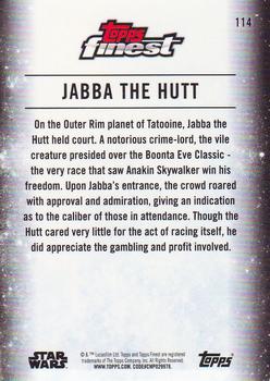 2018 Topps Finest Star Wars #114 Jabba the Hutt Back