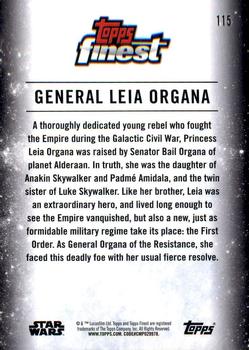 2018 Topps Finest Star Wars #115 General Leia Organa Back