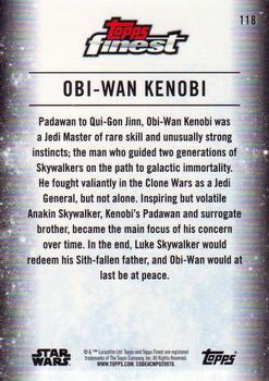 2018 Topps Finest Star Wars #118 Obi-Wan Kenobi Back