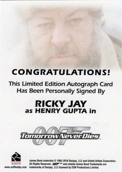 2012 Rittenhouse James Bond 50th Anniversary Series 1 - Full Bleed Autographs #NNO Ricky Jay Back