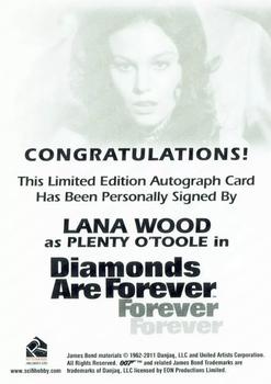 2013 Rittenhouse James Bond Autographs & Relics - Autographs #NNO Lana Wood Back